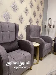  2 كنب لون رمادي غامق غير مستعمل