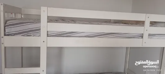  1 ikea bunk bed with one mattres