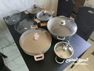  1 مجموعة طناجر (قدور) بحالة ممتازة – الكل بسعر واحد