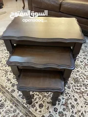  8 Set of 3 wood side tables طاولات جنب