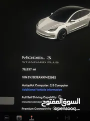  10 تسلا موديل 3 Model 3 Standard Plus 2019 فحص كامل ترخيص جديد سنة كاملة بسعر مميز