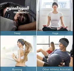  6 سماعات النوم اللاسلكية (على شكل بندانة)-  - لون سكني Bluetooth Sleep Headphone