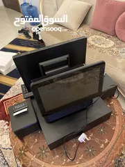  2 نقطة بيع شاشتين مع كاش وطابعتين