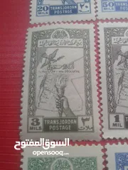  6 طوابع استقلال المملكة الاردنية الهاشمية