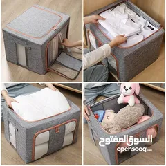  9 شنط تخزين صناديق ترتيب الملابس عدد 3 حجم كبير صناديق تخزين ملابس - Clothes Organiser صندوق تخزين قما
