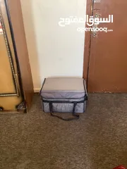  1 حقيبة طعام للدراجات لون اسود حجم مناسب