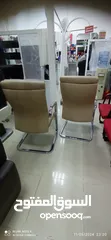  4 Skin color chairs 2 pics Black sofa 3 seats