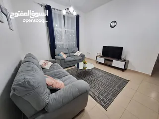  3 للايجار الشهري شقة مفروشة غرفتين وصالة في عجمان منطقة النعيمية أبراج السيتي تاور
