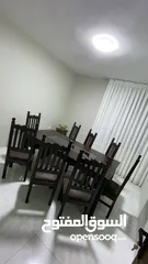  2 طاوله سفره 8 كراسي خشب ثقيل تفصيل