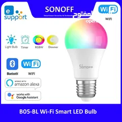  1 مصباح إضاءة ذكي سونوف يعمل مع اليكسا جوجل هوم SONOFF Wi-Fi Smart Led Bulb ALEXA GOOGLE