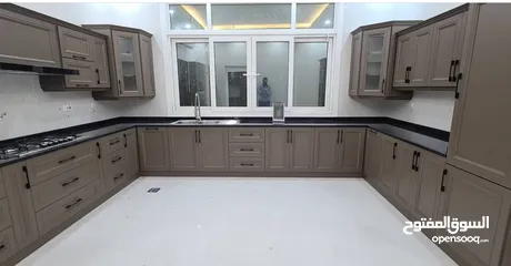  2 aluminium glass and wood cabinet