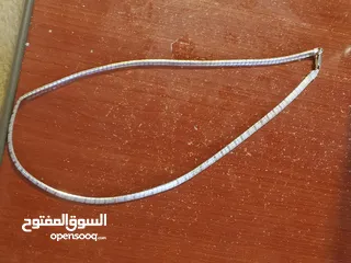  2 سلسال فضة ايطالي مختوم عريض 20 غرام