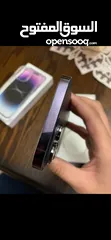  4 آيفون 14 pro max 128gb لم يتم تغيير اي قطعة بالجهاز معا كامل اغراضو الكرتونة ووصلة الشاحن