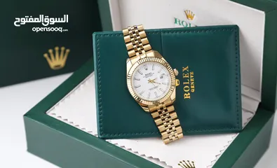  25 ساعات Rolex ستيل + جلد مع بكج رولكس لساعة وبطاقة كفالة لمدة سنة كاملة من تاريخ الاستلام  تواصل واتس