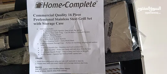  4 Professional Stainless steel Grill set with Storage case.