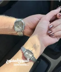  2 طقم ساعات كاسيو كابلز فخمة درجه اولى مع امكانية النحت على الطقم بالاسم حسب الطلب