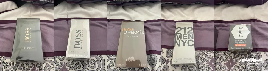  1 عطر 212 men nyc و l,homme و terre d'hermes وboss hug  و boss the scent عطور أصلية الواحد فقط
