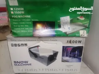  5 ماكنة بخار وماكنة ثلج وماكنة بلالين للحفلات Smoke Machine - Snow Machine - Bubble Machine