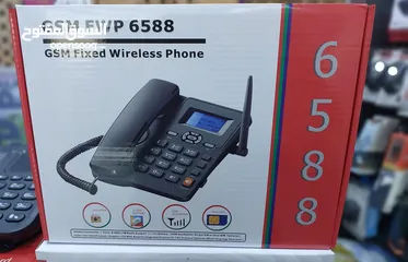 5 الهاتف مكتبي( GSM FWP 6588) المتنقل يعمل بشريحة الهاتف المحمول (ليبيانا او مدار) دبل شفرة
