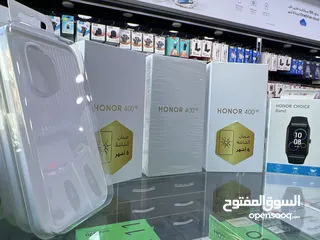  1 Honor 400 ( 256 GB / 12 RAM ) 5G  هونر 400 جديد بالكرتونة معه السماعات الاصلية  و الكفر الاصلي شركة