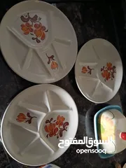  9 صينيه عدد 2 ستانليس ستيل ثقيلة بحال الجديد والاغراض اغلبها جديد غير مستعملة