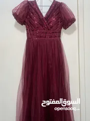  3 فستان سهرات أنيق بلون عنابي فاخر