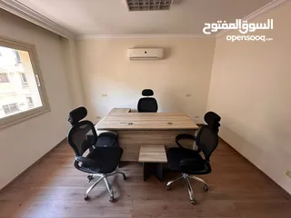  5 مقر اداري مفروش للايجار في شيراتون الملتقي العربي مكيف بالكامل