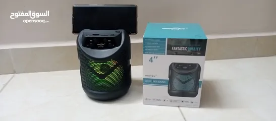  6 سماعات مكبر صوت شحن 4 انش سبيكر بلوتوث راديو اضائه سماعة رحلات صوت قوي SPEAKER
