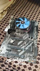  3 موجود مذبورد Z370 gagbayt مع معالج i5th8 مع مبرد deeb cool