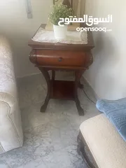  2 طاولات جانبيه خشب زان