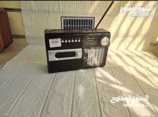  5 راديو انتيكا بطراز كلاسيكي بنظام صوتي حديث يعمل على الكهرباء الشحن بطاريات طاقه شمسيه