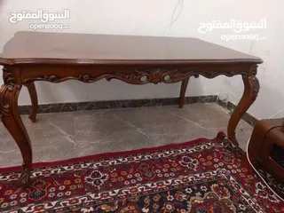  2 ميز طعام صاج ثقيل واربع كراسي نظيف مستعمل للبيع  الطول متر ونص  العرض 90