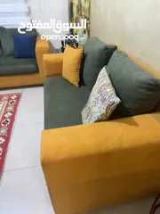  7 طقم كنب ثلاثي عصري -  مجوزتين / 1 ثلاثية