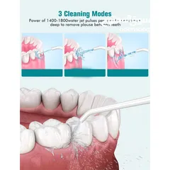  10 فوائد مضخة تنظيف الاسنان وأنواعها المعتمدة لدى الأطباء مضخة تنظيف الأسنان بضغط الماء - 3 سرعات