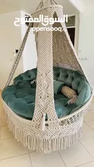  2 Macrame Hanging  Swing