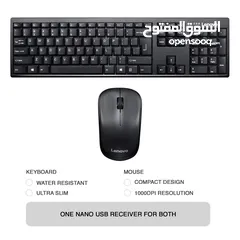  1 Lenovo 100 Wireless Combo  Keyboard & Mouse