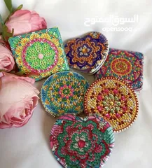  2 مراية كف وفواصل كتب بالخرز
