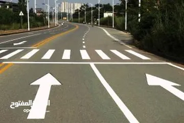  2 تخطيط طرق (دهان طرق) تحديد مواقف و الكراجات و المصفات