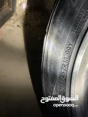  2 اطار سيارة سيارة 255/45/18