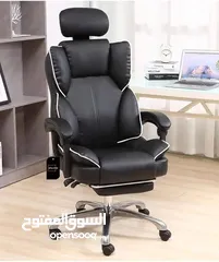  3 كرسي المكتب التنفيذي لون اسود  مع جوانب مريحة ومسند للراس والقدين   يجمع بين الفخامة، الراحة المطل