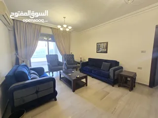  7 دير غبار شقة ارضية طابقية مفروشة للإيجار مع تراس واسع وكراج خاص