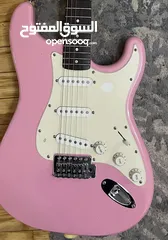  5 "Fender Player Stratocaster" .  Pink Guitar