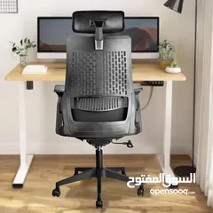  1 كرسي مكتب فلوريكون ألفا برو المريح للاستخدام المنزلي والعملي - كرسي دوار قابل للتعديل، عالي الظهر،
