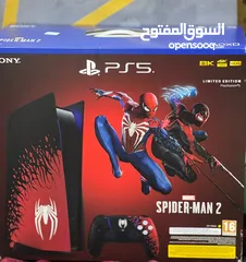  1 Ps5 spider man limited edition console lightly used  بلايستيشن 5 نسخة سبيدر مان استعمال خفيف
