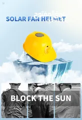  2 SOLAR POWER FAN SAFETY HELMET