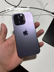  1 iPhone 14 Pro, 256gb Deep Purple Arabic