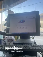  1 جهاز كمبيتور مع برنامج محاسبي وباركود