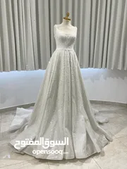  1 فستان زفاف أبيض اللون ذو جودة عالية جديد لم يستخدم صناعة تركية