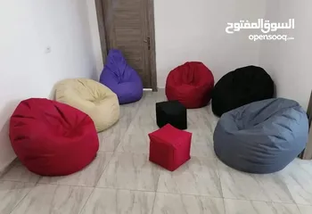  17 بفات بين باق bean bag قماش ووتر بروف يتحمل العوامل الخارجية. متوفر خدمة التوصيل لجميع المحافظات