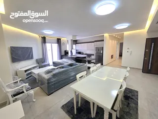  3 عبدون شقة مفروشة جديدة ( مودرن ) مع تراس واسع